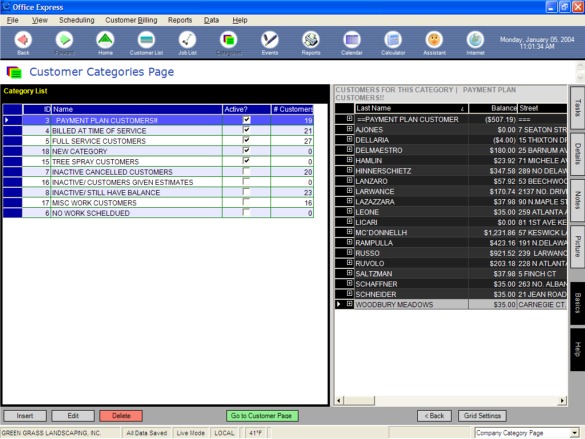 Account Categories make printing invoices and business reports faster and easier