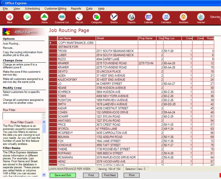 Routing allows you to arrage your customers, with directions, in the order your trucks will be sent.